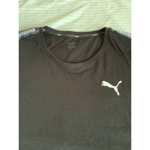 Men’s TShirt Size 4XL PUMA Tilt Tape Tee Black Short Sleeve Crew Neck 100%Cotton - Picture 7 of 10